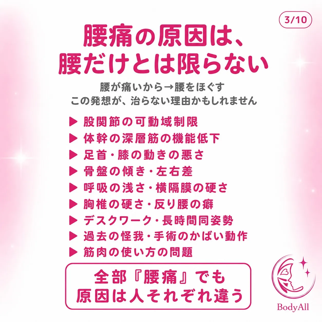 腰痛が何年も治らない理由、知っていますか？