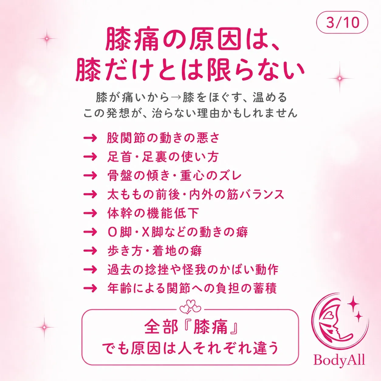 膝痛が何年も治らない理由、知っていますか？