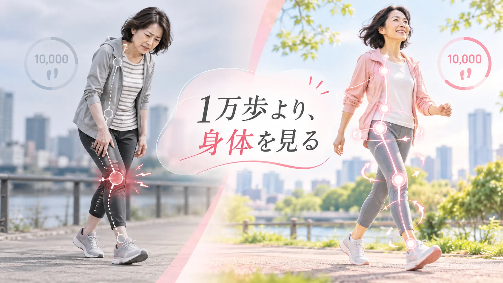 「毎日1万歩」で膝を痛める人、身体が若返る人。決定的な違いは“歩数”ではなく“負荷”