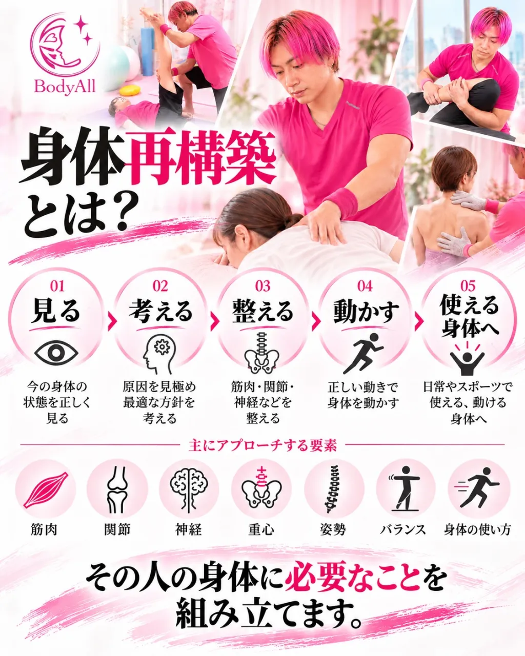 BodyAllは、ただ身体をほぐすだけの整体でも、
